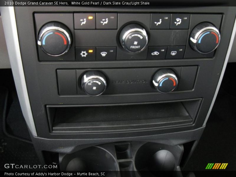 White Gold Pearl / Dark Slate Gray/Light Shale 2010 Dodge Grand Caravan SE Hero