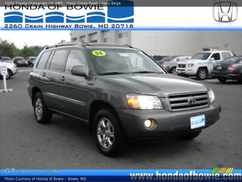 Oasis Green Pearl / Ivory Beige 2006 Toyota Highlander V6 4WD