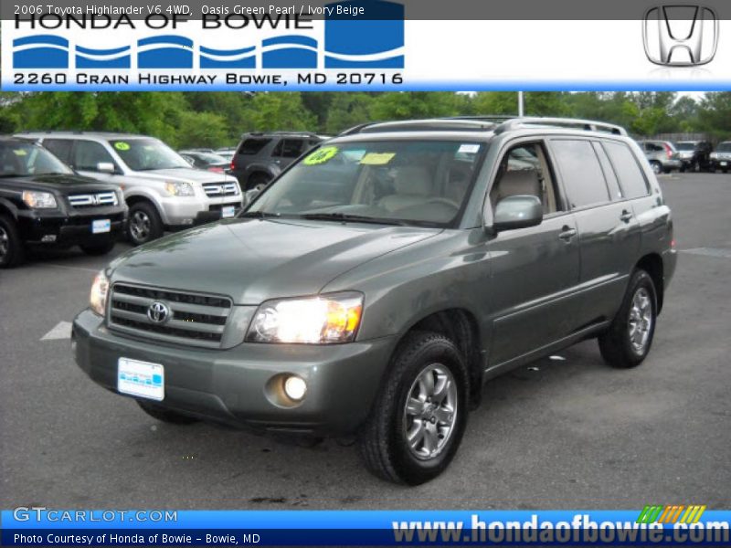 Oasis Green Pearl / Ivory Beige 2006 Toyota Highlander V6 4WD