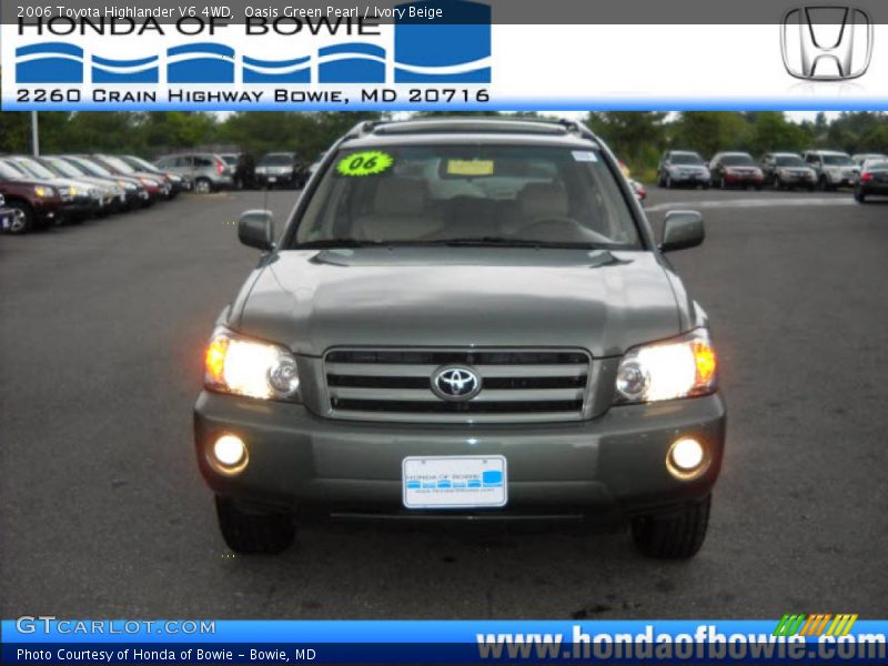 Oasis Green Pearl / Ivory Beige 2006 Toyota Highlander V6 4WD