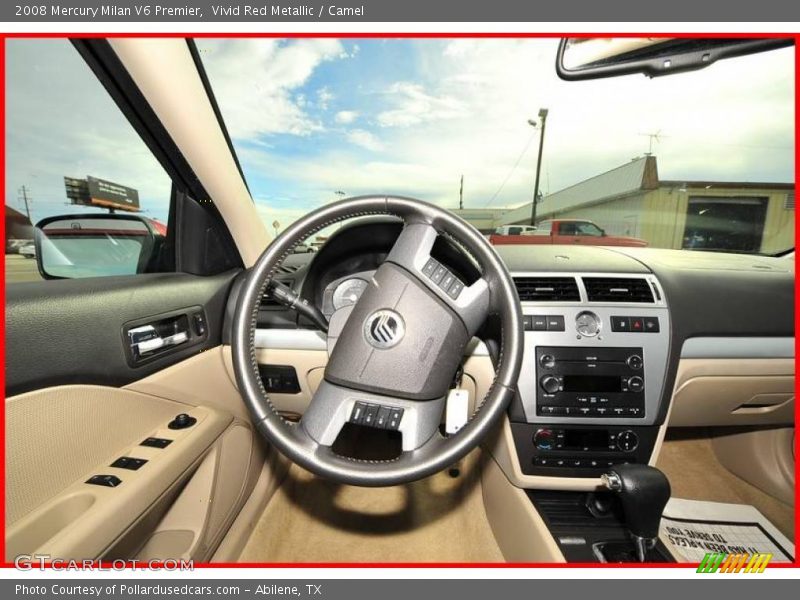 Vivid Red Metallic / Camel 2008 Mercury Milan V6 Premier