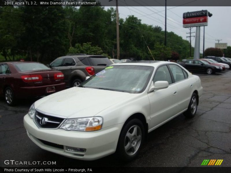 White Diamond Pearl / Parchment 2003 Acura TL 3.2