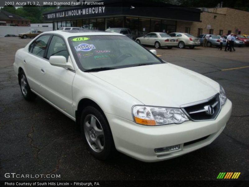 White Diamond Pearl / Parchment 2003 Acura TL 3.2