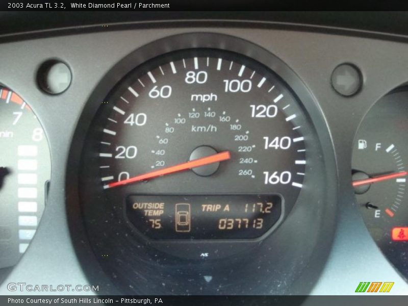 White Diamond Pearl / Parchment 2003 Acura TL 3.2