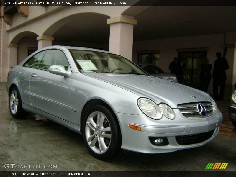 Diamond Silver Metallic / Stone 2006 Mercedes-Benz CLK 350 Coupe