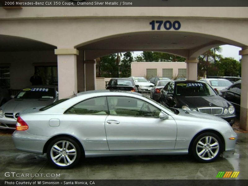 Diamond Silver Metallic / Stone 2006 Mercedes-Benz CLK 350 Coupe