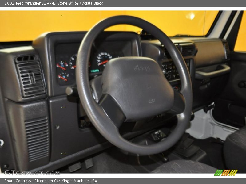 Stone White / Agate Black 2002 Jeep Wrangler SE 4x4