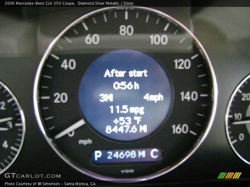 Diamond Silver Metallic / Stone 2006 Mercedes-Benz CLK 350 Coupe