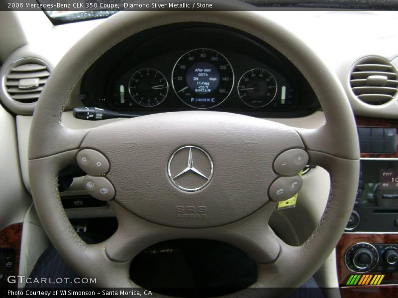 Diamond Silver Metallic / Stone 2006 Mercedes-Benz CLK 350 Coupe