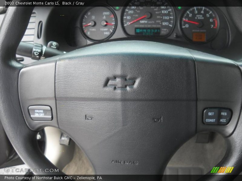 Black / Gray 2003 Chevrolet Monte Carlo LS