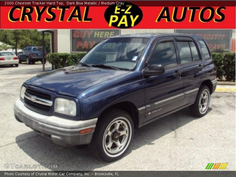 Dark Blue Metallic / Medium Gray 2000 Chevrolet Tracker Hard Top