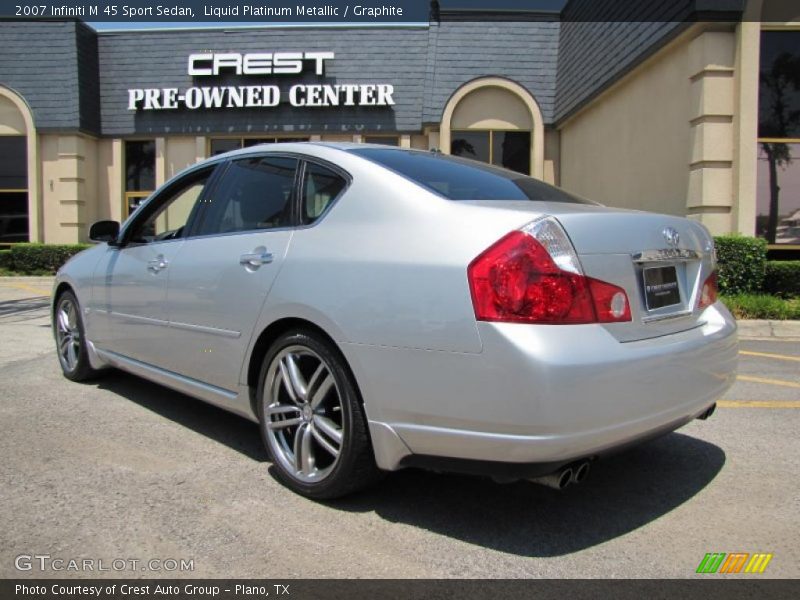 Liquid Platinum Metallic / Graphite 2007 Infiniti M 45 Sport Sedan