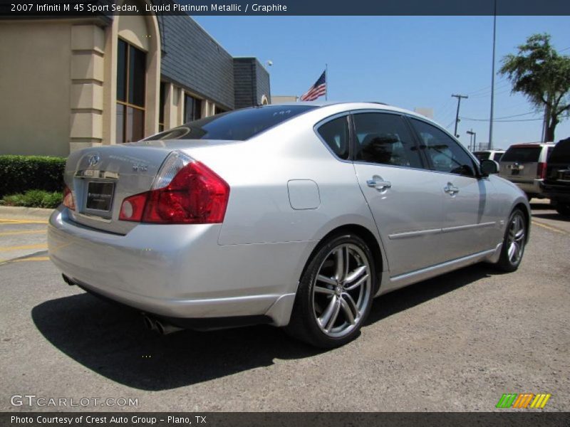 Liquid Platinum Metallic / Graphite 2007 Infiniti M 45 Sport Sedan