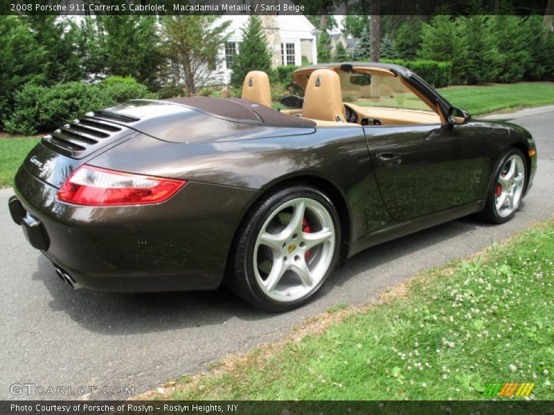 Macadamia Metallic / Sand Beige 2008 Porsche 911 Carrera S Cabriolet