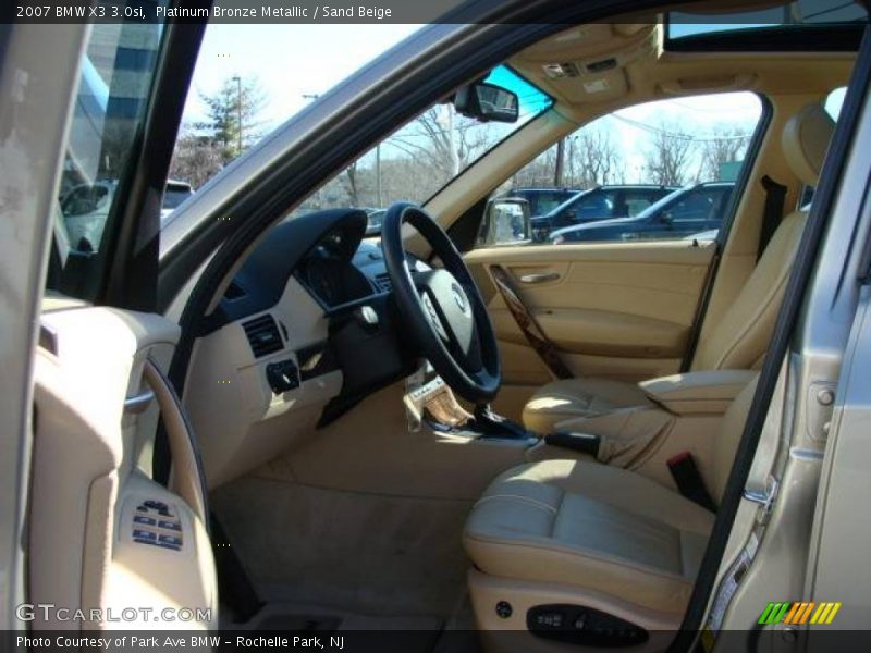 Platinum Bronze Metallic / Sand Beige 2007 BMW X3 3.0si