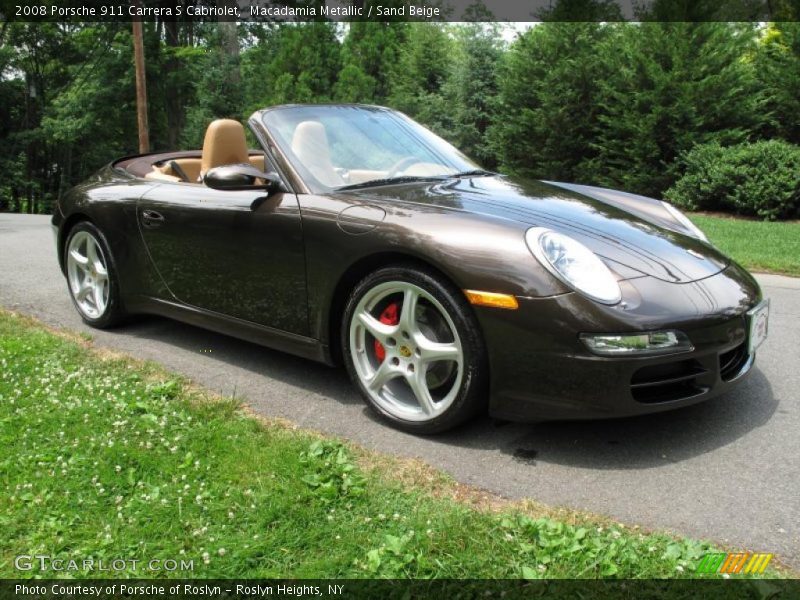 Macadamia Metallic / Sand Beige 2008 Porsche 911 Carrera S Cabriolet