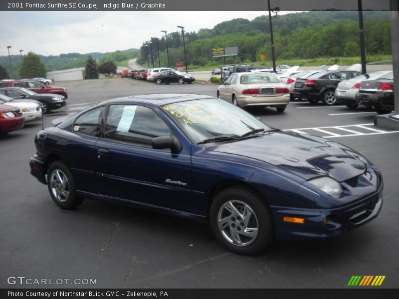 Indigo Blue / Graphite 2001 Pontiac Sunfire SE Coupe