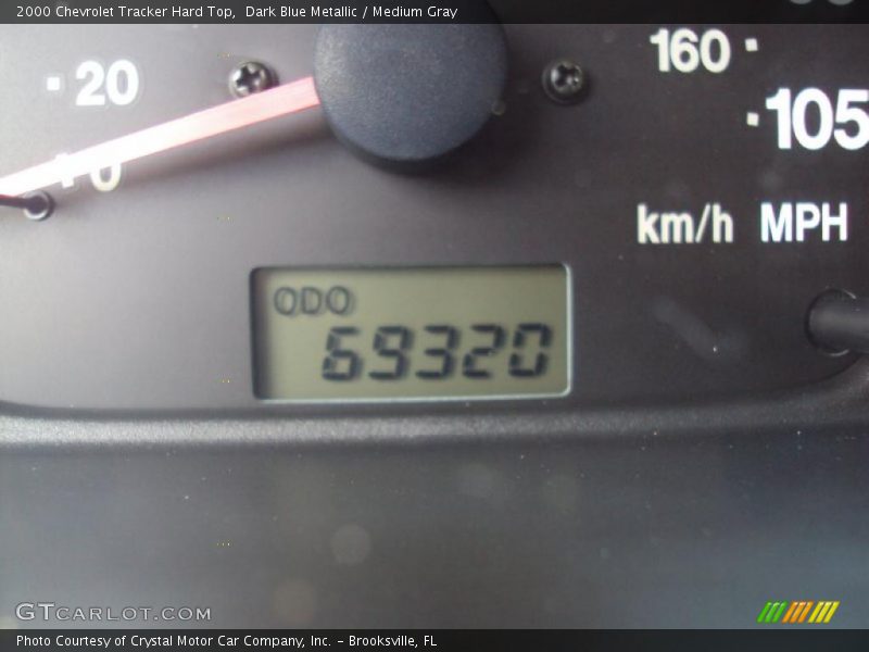 Dark Blue Metallic / Medium Gray 2000 Chevrolet Tracker Hard Top