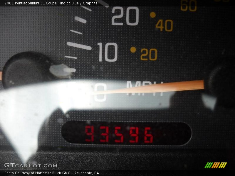 Indigo Blue / Graphite 2001 Pontiac Sunfire SE Coupe