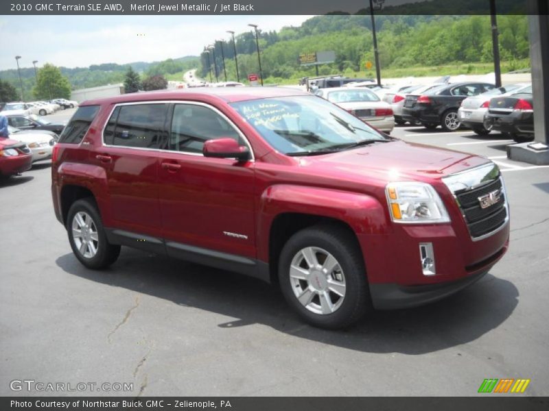 Merlot Jewel Metallic / Jet Black 2010 GMC Terrain SLE AWD