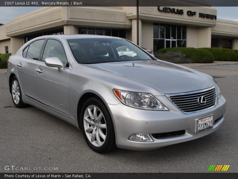 Mercury Metallic / Black 2007 Lexus LS 460