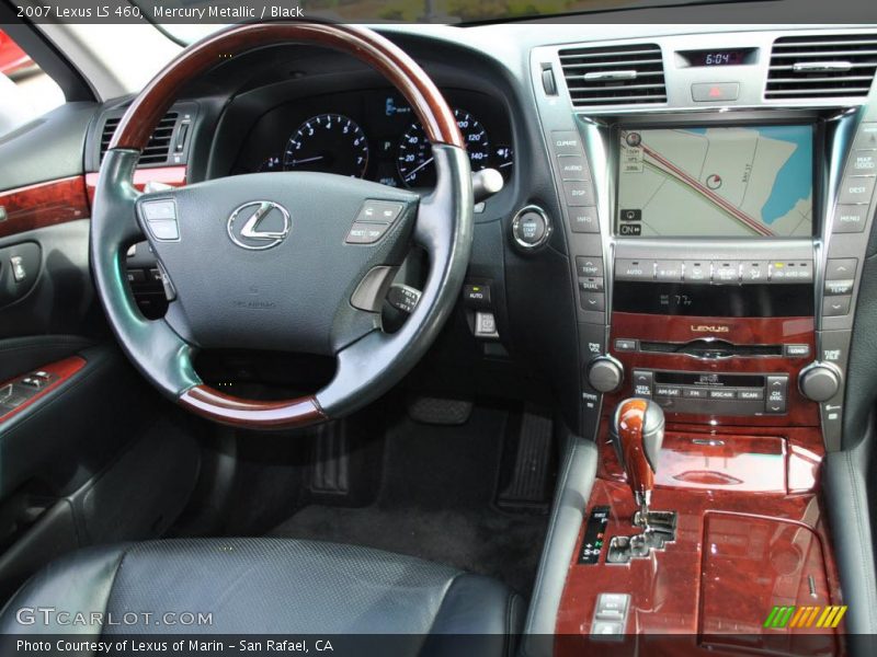 Mercury Metallic / Black 2007 Lexus LS 460