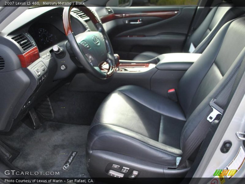 Mercury Metallic / Black 2007 Lexus LS 460