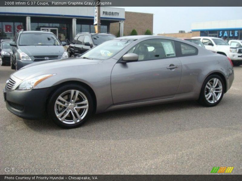 Platinum Graphite Gray / Graphite 2008 Infiniti G 37 Coupe