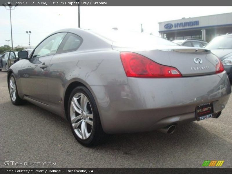 Platinum Graphite Gray / Graphite 2008 Infiniti G 37 Coupe