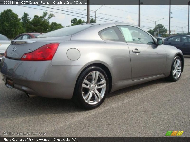 Platinum Graphite Gray / Graphite 2008 Infiniti G 37 Coupe