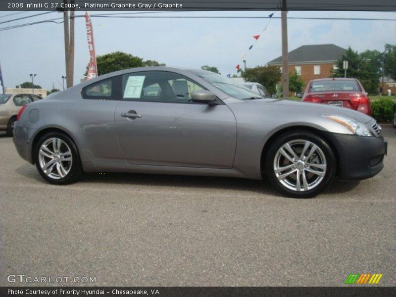 Platinum Graphite Gray / Graphite 2008 Infiniti G 37 Coupe