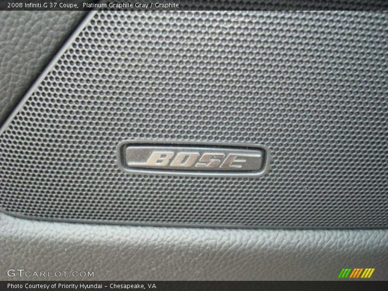 Platinum Graphite Gray / Graphite 2008 Infiniti G 37 Coupe