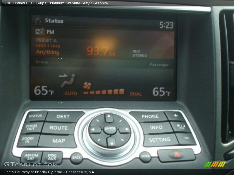 Platinum Graphite Gray / Graphite 2008 Infiniti G 37 Coupe