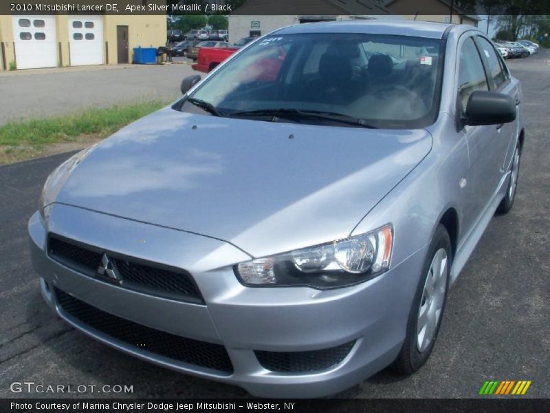 Apex Silver Metallic / Black 2010 Mitsubishi Lancer DE