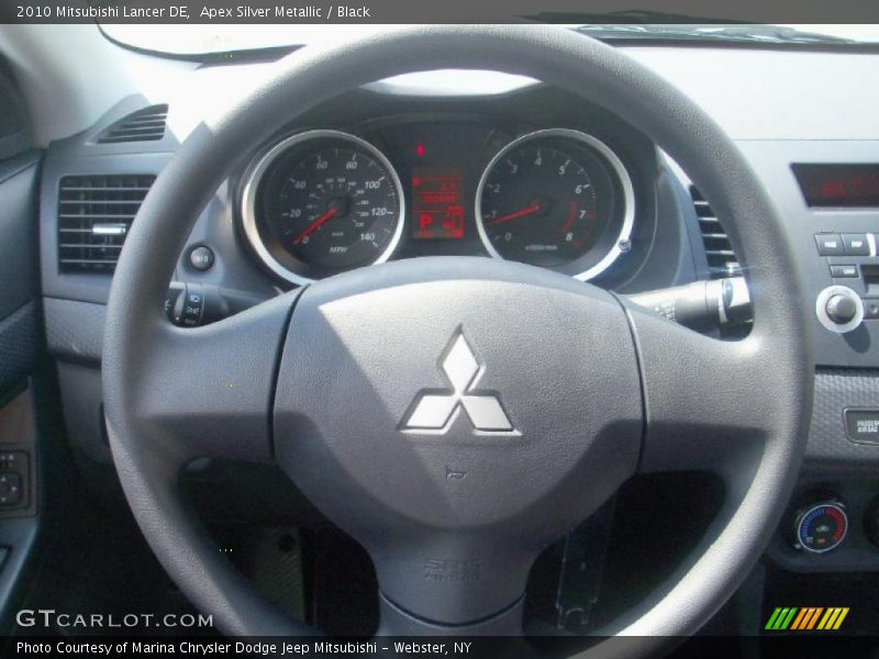 Apex Silver Metallic / Black 2010 Mitsubishi Lancer DE