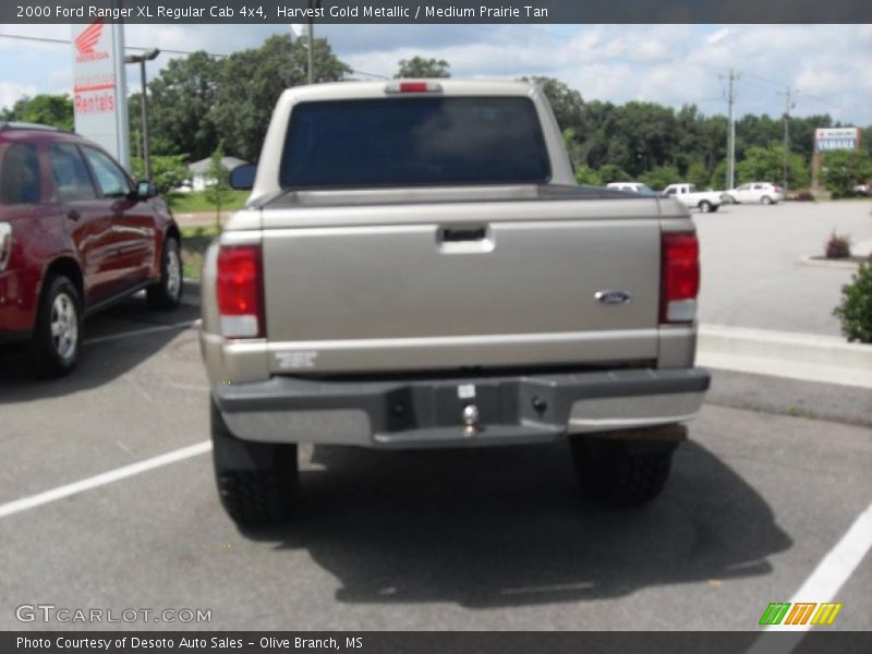 Harvest Gold Metallic / Medium Prairie Tan 2000 Ford Ranger XL Regular Cab 4x4