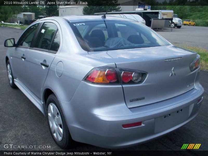 Apex Silver Metallic / Black 2010 Mitsubishi Lancer DE