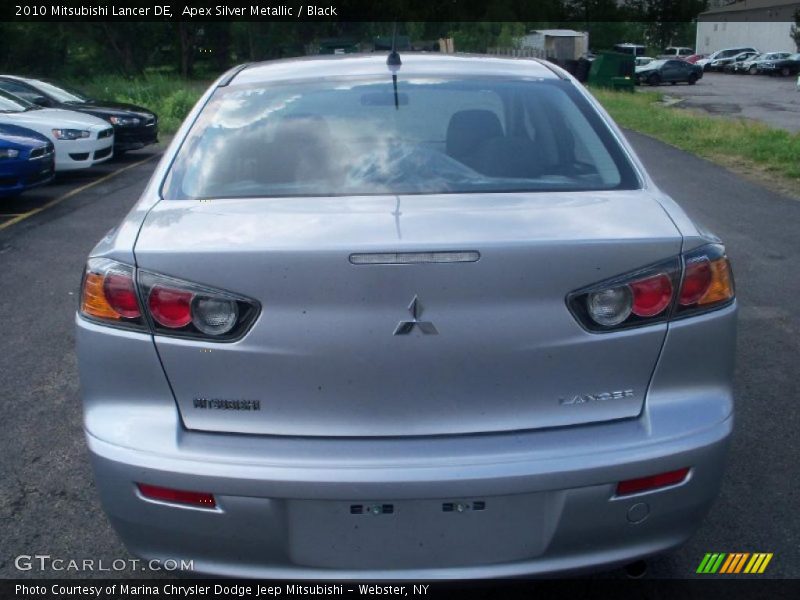 Apex Silver Metallic / Black 2010 Mitsubishi Lancer DE