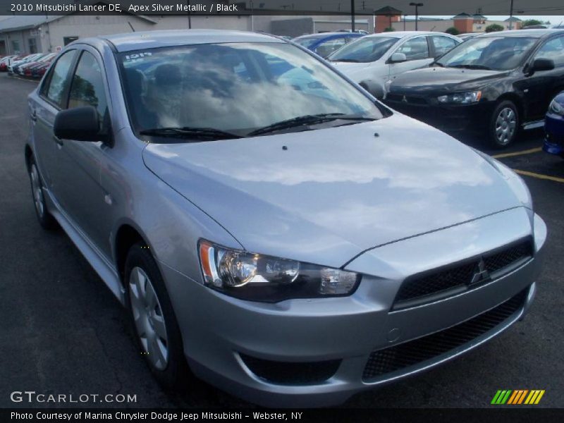 Apex Silver Metallic / Black 2010 Mitsubishi Lancer DE