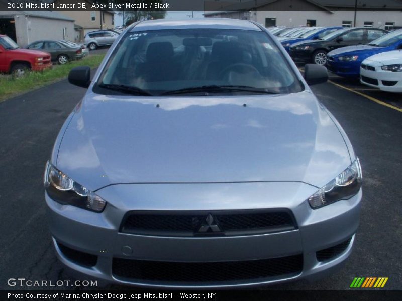 Apex Silver Metallic / Black 2010 Mitsubishi Lancer DE