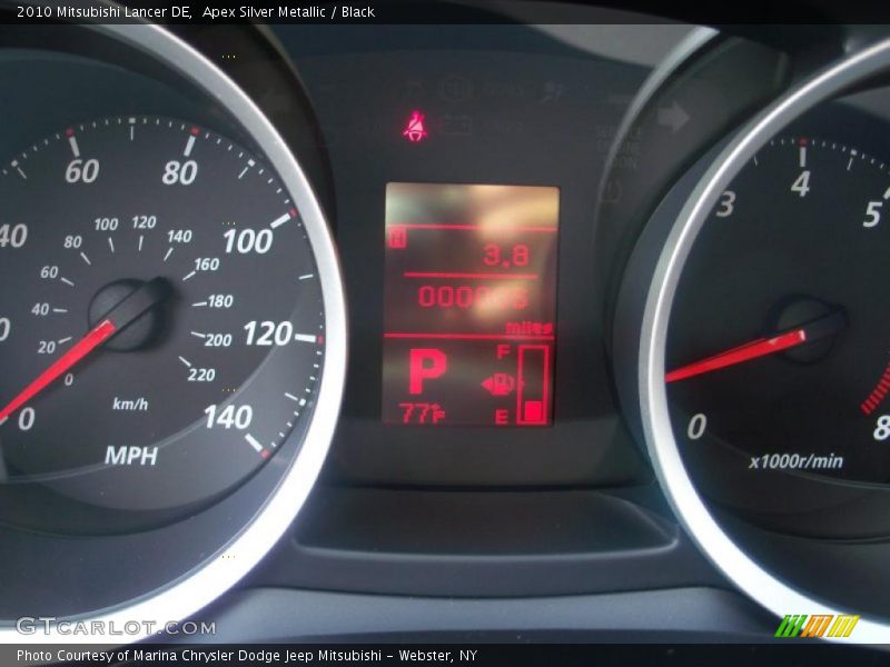Apex Silver Metallic / Black 2010 Mitsubishi Lancer DE