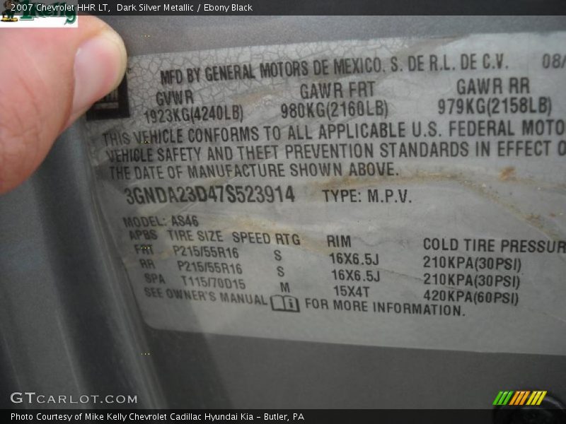 Dark Silver Metallic / Ebony Black 2007 Chevrolet HHR LT