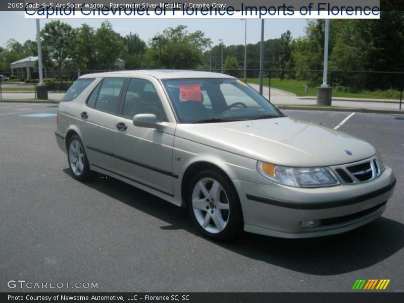 Parchment Silver Metallic / Granite Gray 2005 Saab 9-5 Arc Sport Wagon