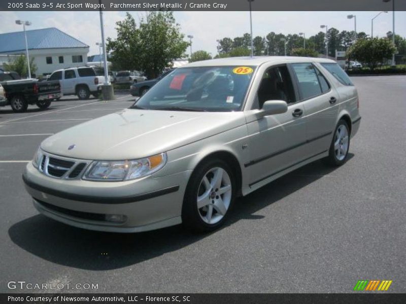 Parchment Silver Metallic / Granite Gray 2005 Saab 9-5 Arc Sport Wagon