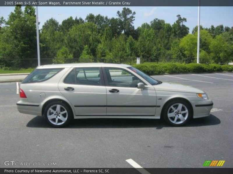 Parchment Silver Metallic / Granite Gray 2005 Saab 9-5 Arc Sport Wagon