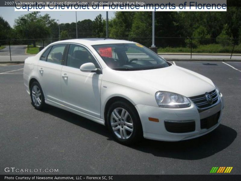 Campanella White / Pure Beige 2007 Volkswagen Jetta Wolfsburg Edition Sedan
