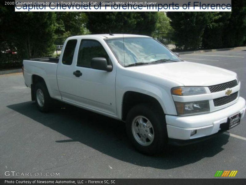 Summit White / Medium Pewter 2008 Chevrolet Colorado Work Truck Extended Cab