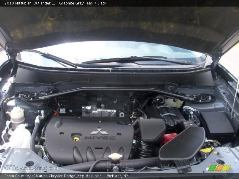 Graphite Gray Pearl / Black 2010 Mitsubishi Outlander ES