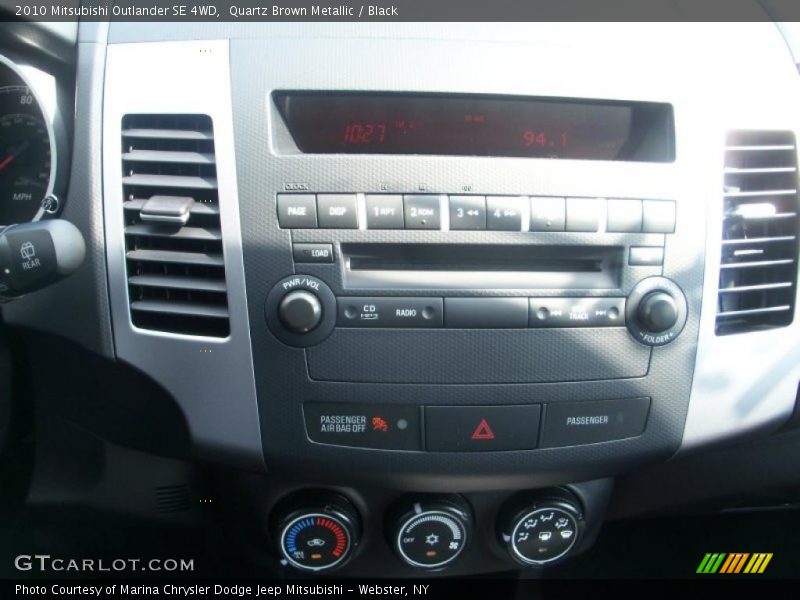 Quartz Brown Metallic / Black 2010 Mitsubishi Outlander SE 4WD