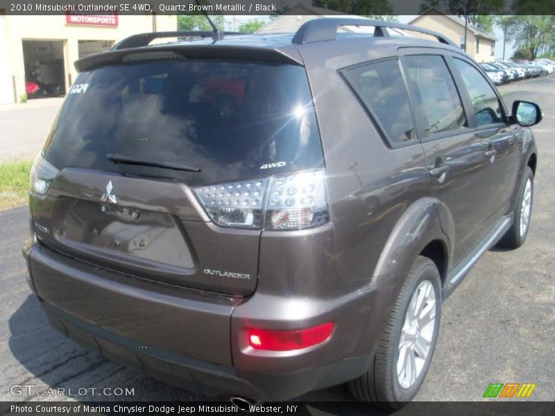 Quartz Brown Metallic / Black 2010 Mitsubishi Outlander SE 4WD